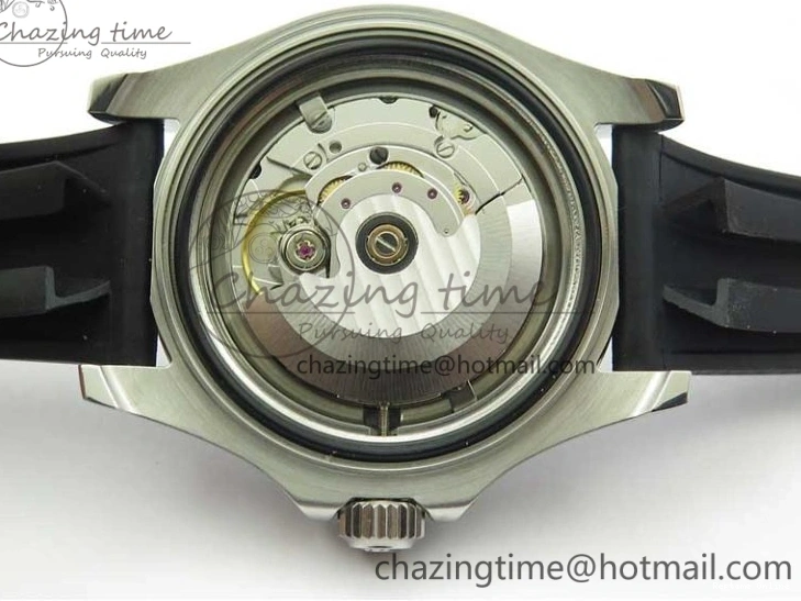 0130 Yacht-Master 116655 ARF SS Custom Made Black Ceramic Bezel on Oysterflex Rubber Strap A HighPerformance 3064